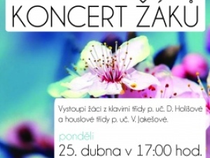 Koncert žáků z klavírní třídy D.Holišové a houslové třídy V.Jakešové