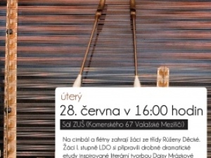 Společné vystoupení žáků hudebního a literárně dramatického oboru