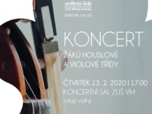 Koncert žáků houslové a violové třídy