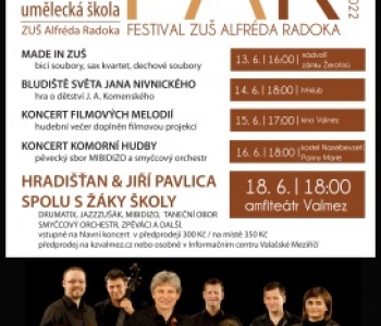 Našlapaný konec školního roku v ZUŠ Alfréda Radoka: letos spolu s HRADIŠŤANEM