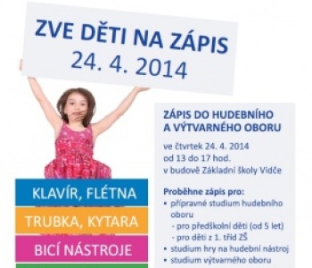 ZUŠ Alfréda Radoka přijímá nové žáky ve VIDČI 