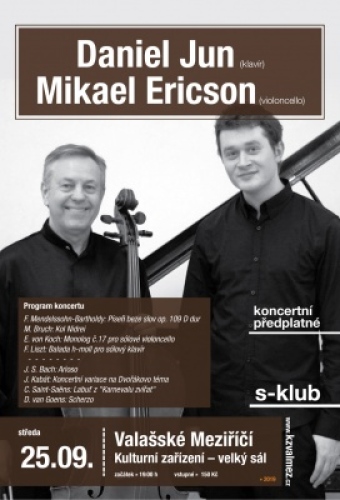 Daniel Jun (klavír) a Mikael Ericson (violoncello)