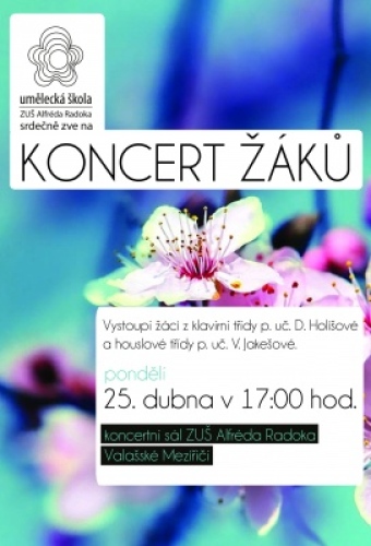 Koncert žáků z klavírní třídy D.Holišové a houslové třídy V.Jakešové