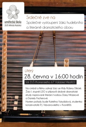 Společné vystoupení žáků hudebního a literárně dramatického oboru