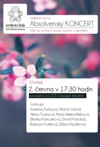 Koncert absolventů - sál ZUŠ