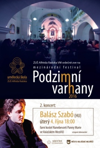 2. koncert Podzimních varhan BALÁSZ SZABÓ