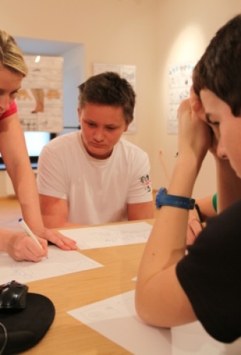 Studenti animace na workshopu Zuzany Bahulové
