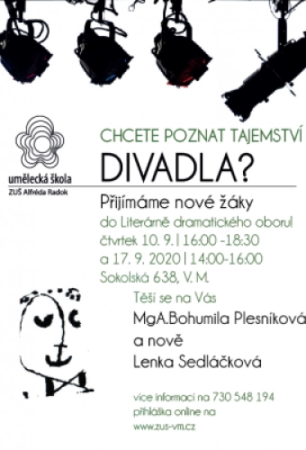 Chceš poznat tajemství divadla? LDO nabírá nové žáky
