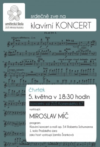 Klavírní koncert - Miroslav Míč 1. kolo Pražského jara