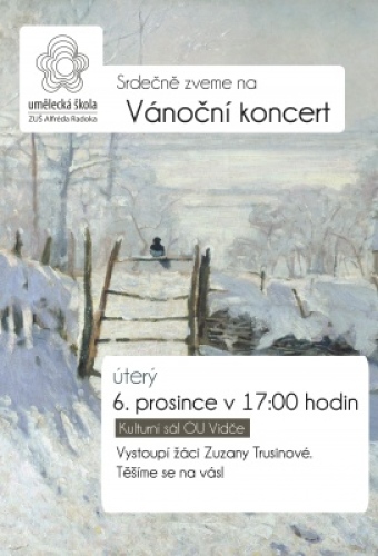 Vánoční koncert - pobočka Vidče