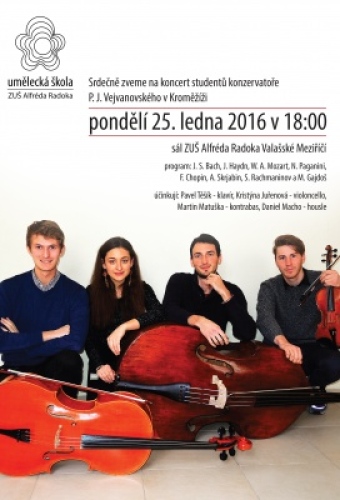 Koncert studentů konzervatoře P.J.Vejvanovského v Kroměříži