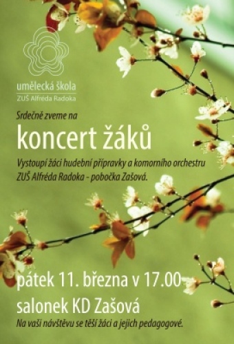 Koncert žáků - pobočka Zašová