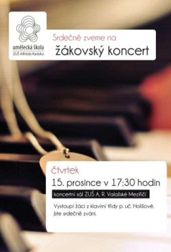 Žákovský koncert klavírní třídy p.uč. Holišové