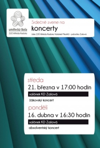 Koncerty žáků - pobočka Zašová